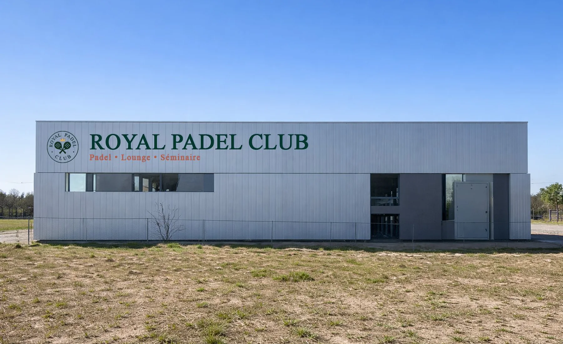 Vue extérieure du Royal Padel Club à Porcelette